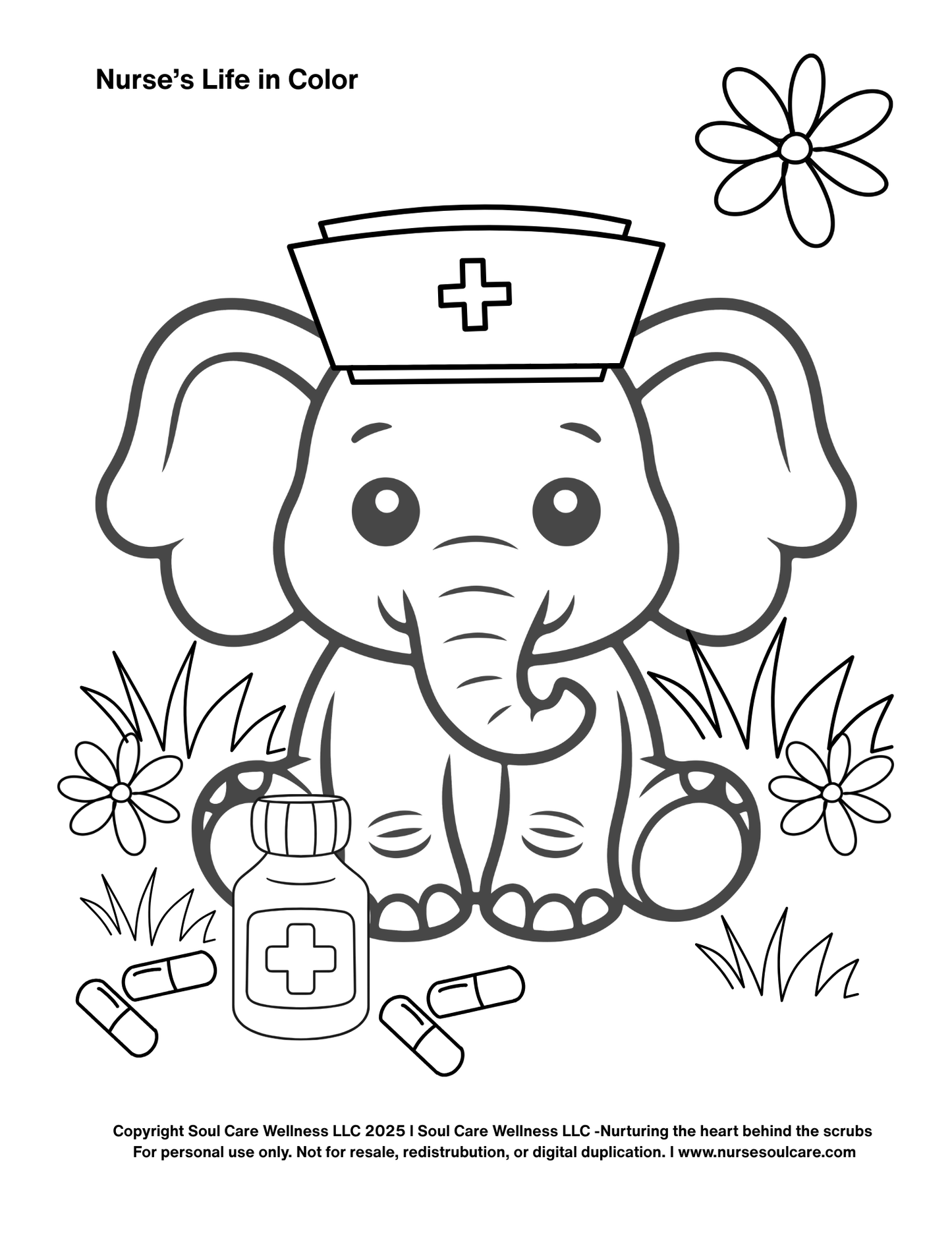 A Nurse's Life in Color - Coloring Collection for Nurses
