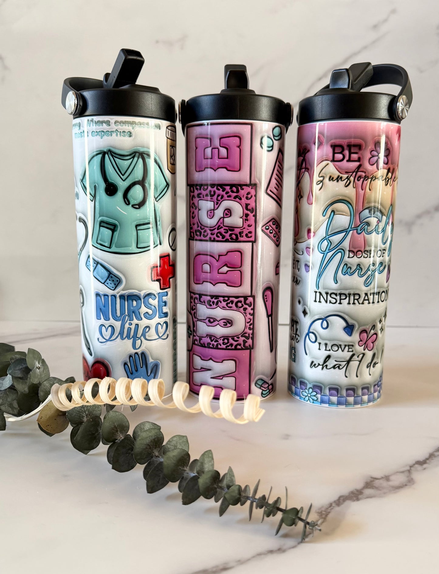 Nurse Daily Life 20oz Skinny Tumbler