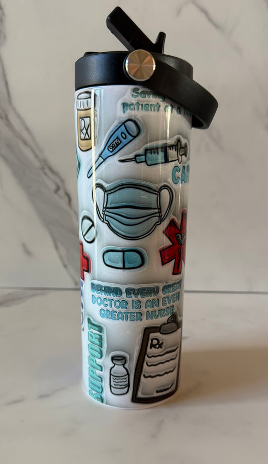 Nurse Daily Life 20oz Skinny Tumbler