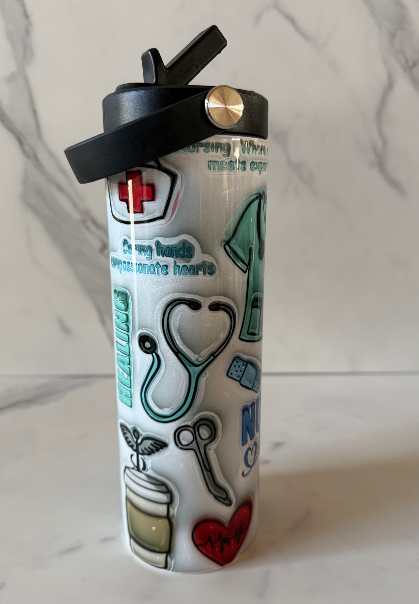 Nurse Daily Life 20oz Skinny Tumbler