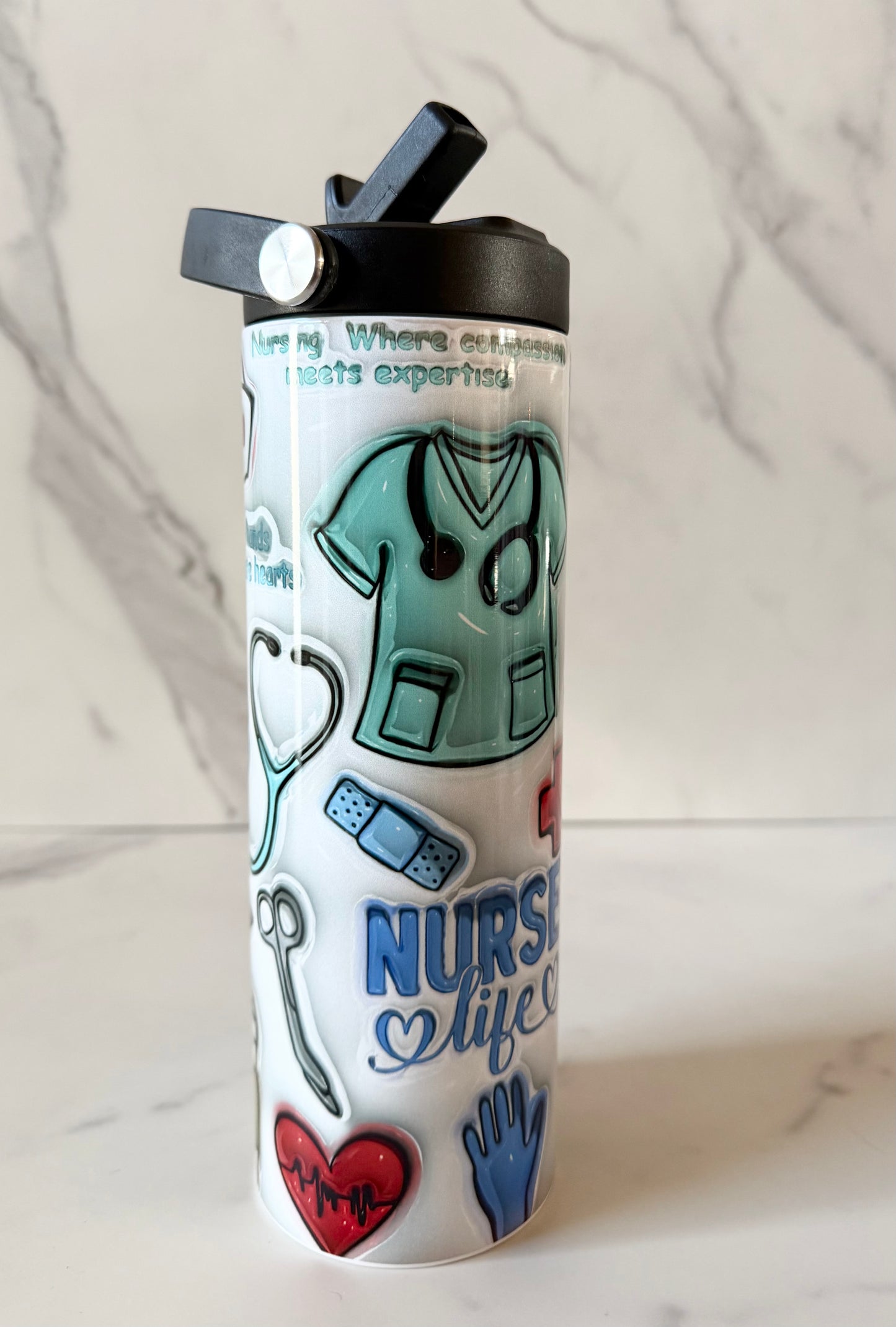 Nurse Daily Life 20oz Skinny Tumbler