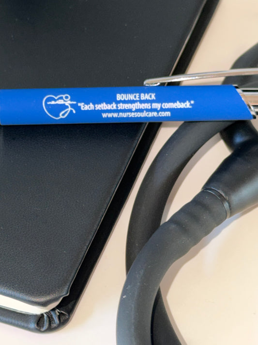Bounce Back Affirmation Pen - Royal Blue & Silver