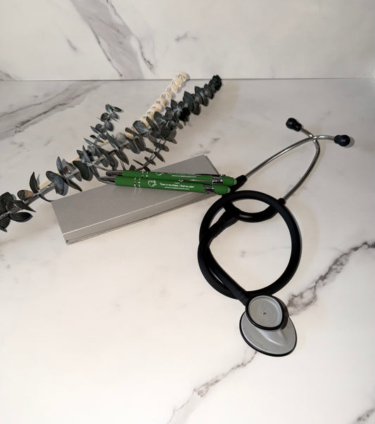 Calm Affirmation Pen-Green & Silver